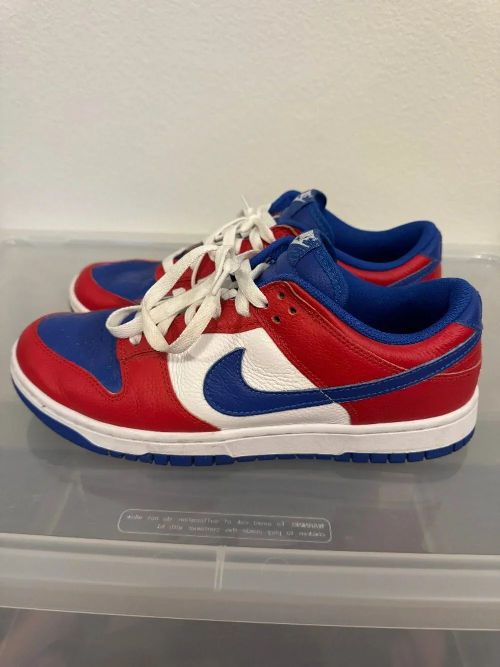 Nike Dunk Low By You Custom Red White Blue Men's 9.5 FN0569-900